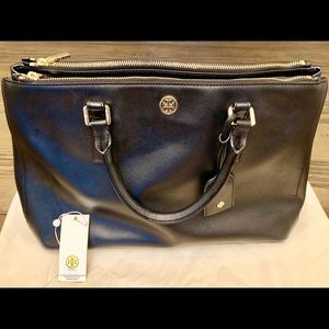 Tory Burch leather Black Satchel